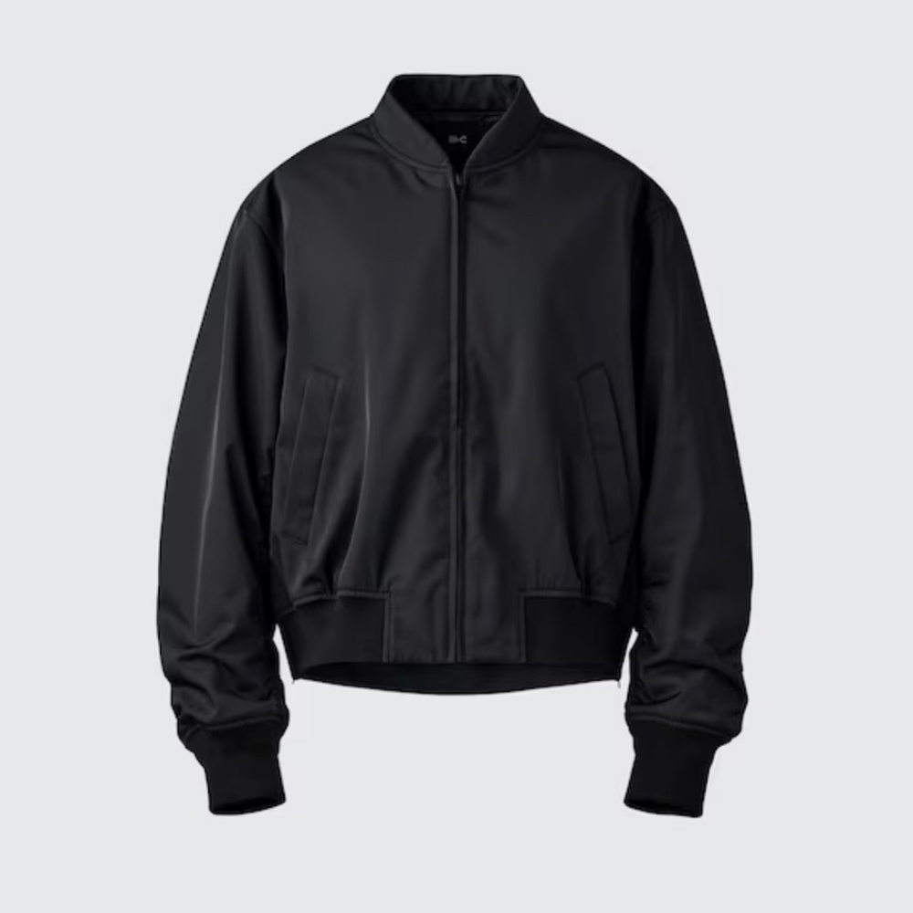 NWOT Uniqlo Water Repellant Bomber Jacket - Black - Large